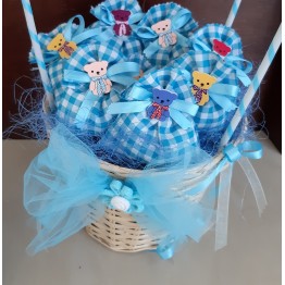 Sacchetto confettata per bomboniera o segnaposto nascita battesimo compleanno